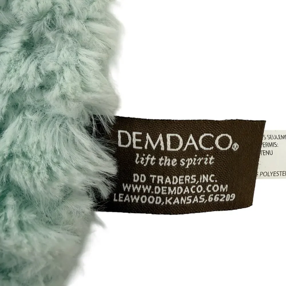 DEMDACO Triceratops Dinosaur Lovey Security Blanket Blue Plush 13